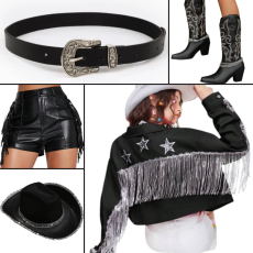 Black and Silver Cowgirl Sets